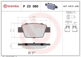 BREMBO P 23 080 PRIME LINE set placute frana,frana disc