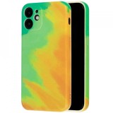 Husa protectie flippy compatibila cu apple iphone 12 tpu ombre, negru/mov/roz