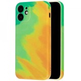 Husa protectie Flippy compatibila cu Apple iPhone 12 Tpu Ombre, Galben/Roz