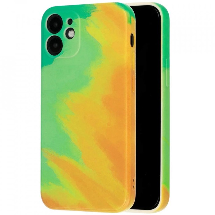 Husa iPhone XR TPU Cu Model Verde Portocaliu