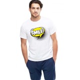 Tricou barbati alb - Smile - L