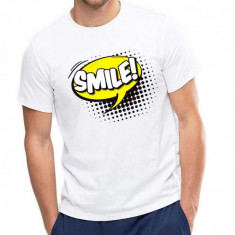 Tricou barbati alb - Smile - XL
