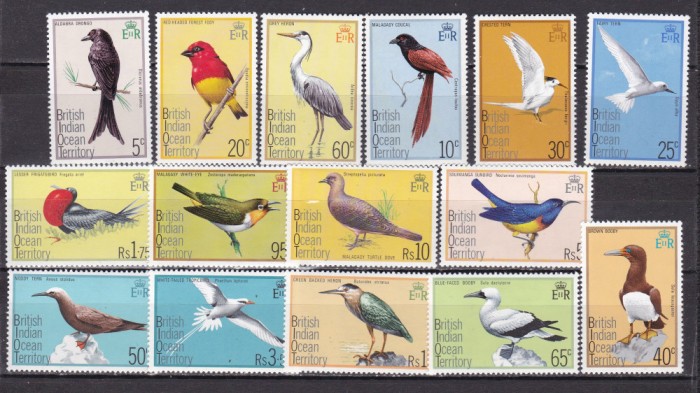 BIOT 1976 fauna pasari MI 63-77 MNH