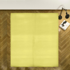 Cearceaf de pat cu elastic Heinner, 180x200 cm, bumbac, galben