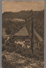 CPIB 23926 - CARTE POSTALA - SCHWARZWALD (PADUREA NEAGRA)- TRIBERG, GERMANIA, CIRCULATA, 1918, STAMPILA, TIMBRU