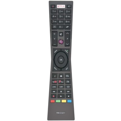 Telecomanda pentru JVC RM-C3231, x-remote, Netflix, YouTube, FPlay, Negru foto