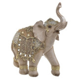 Elefant Golden Beige din rasina 36 cm x 12 cm x 30 cm, Inart