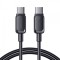 Cablu Date si Incarcare USB-C - USB-C Joyroom A14, 60W, 1.2m, Negru