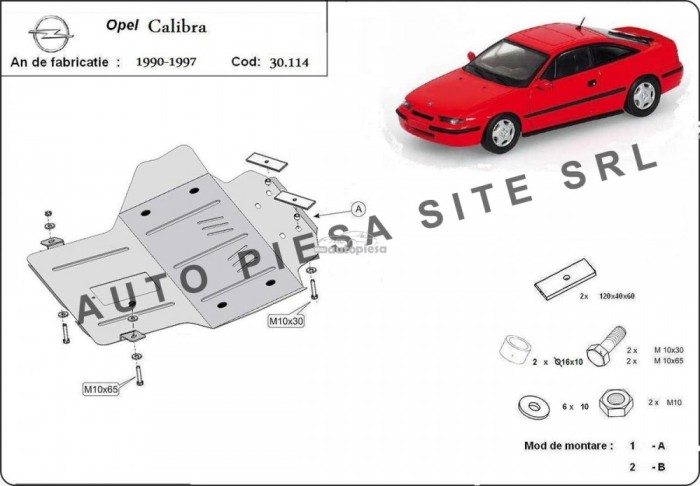 Scut metalic motor Opel Calibra fabricat in perioada 1990 - 1997 APS-30,114