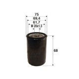 Filtru ulei Alfa Romeo 145, 146, 147, 155; Fiat Albea, Barchetta, Brava; Lancia Dedra, Dedra Sw, Delta II, Kappa; Opel Ascona C Motor 1.1, 76 mm, OE, Valeo