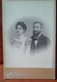 Fotografie pe carton, femeie si barbat, 1918