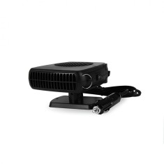 Aeroterma Auto 200W pentru Alimentare la Priza Auto 12V - Functie de Aer Calde si Rece, Culoare Negru, Buton On/Off, MKT&trade;