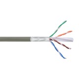 Cablu FTP Cat 6 CCA fire interioare solide ecranat 1 x 0.56mm x 2 x 4 exterior 6 mm pret 1m DELIGHT 20048