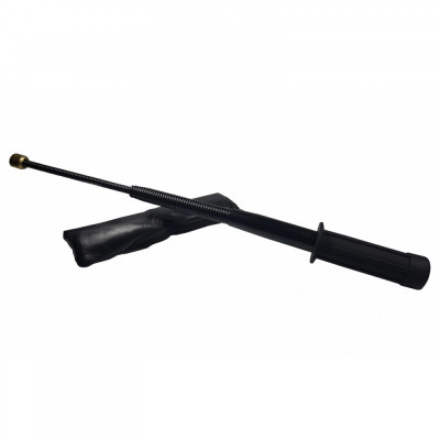 Baston telescopic flexibil IdeallStore&amp;reg;, Stealth Defence, maner cauciuc, 46.5 cm, negru foto