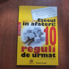 Esecul in afaceri: 10 reguli de urmat de Donald R.Keough