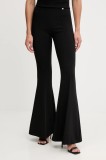 Silvian Heach pantaloni MEDINA culoarea negru, evazați, high waist, GPA25166PA