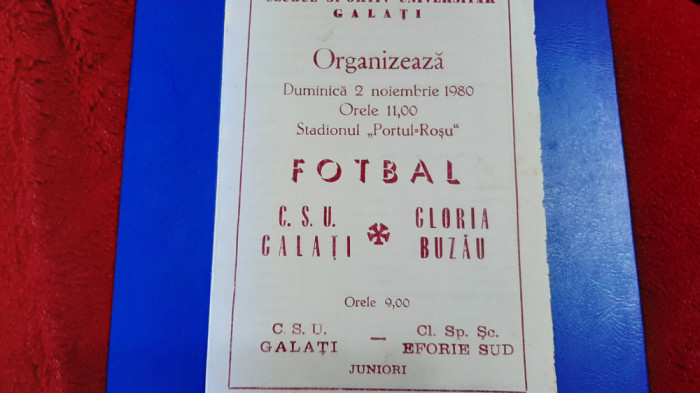 program CSU Galati - Gloria Buzau