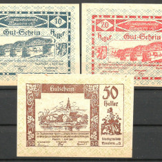 !!! AUSTRIA - LOT COMPLET NOTGELD MAUTERN , AUFL 1 , 1920 - UNC/CELE DIN IMAGINE