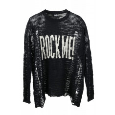 Pulover dama Rock Me Sublevel, tricotat, Negru