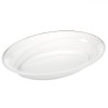 Platou Plastic Transparent, 41x28x6 cm, Oval Ad&acirc;nc, Oem