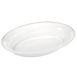 Platou Plastic Transparent, 41x28x6 cm, Oval Ad&acirc;nc, Oem