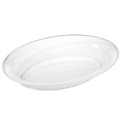 Platou Plastic Transparent, 41x28x6 cm, Oval Ad&amp;acirc;nc foto