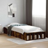 Cumpara ieftin Cadru de pat cu depozitare cu raft Stejar fumuriu 80 x 200 cm