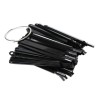 Set 50 Tipsuri Unghii False Patrate Negre cu Inel, Global Fashion, Exersare Modele, Oja Semipermanenta
