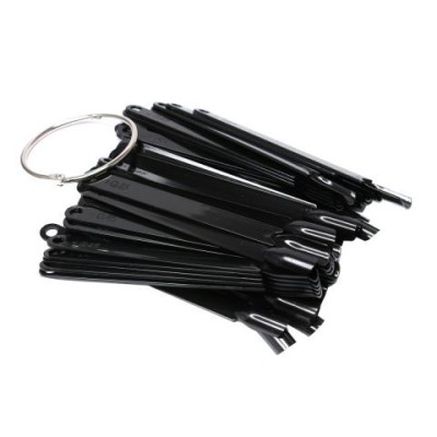 Tipsuri patrate pentru exersat cu inel set 50 - Black foto