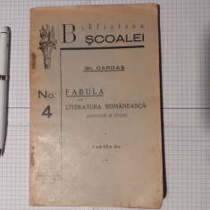 FABULA IN LITERATURA ROMANEASCA PARTEA A 2 A..GH.CARDAS.1936.