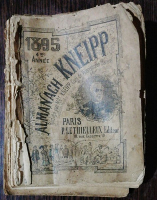 ALMANACH-KNEIPP POUR L&amp;#039;ANNE 1895 foto