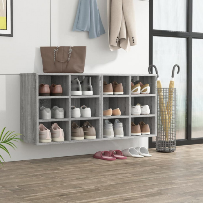 vidaXL Pantofare, 2 buc., gri sonoma, 52,5x30x50 cm