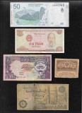 Set 5 bancnote de prin lume adunate (cele din imagini) #100
