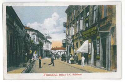 3127 - FOCSANI, Bratianu street, Romania - old postcard, CENSOR - used - 1918 foto