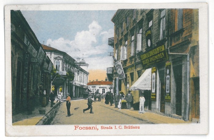 3127 - FOCSANI, Bratianu street, Romania - old postcard, CENSOR - used - 1918