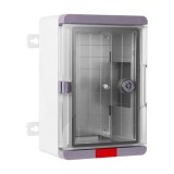Cumpara ieftin Cutie distributie IP67 din ABS gri, usa transparenta, placa metalica, 200x300x130 mm PS203013