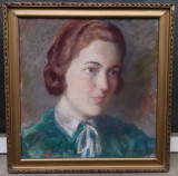 Tablou vechi - portret femeie semnat - Luchian