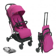 Carucior sport, Chicco tip troler, Trolley Me, Pliere cu o singura mana, Cu protectie de ploaie, Greutate redusa: 7 kg, Sustine 15 kg, 0 luni+, Aurora