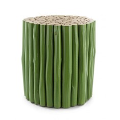 Masuta cafea lemn verde Guadalupe 38 cm x 38 cm x 40 h