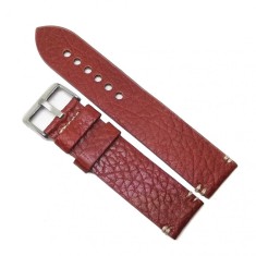 Curea de ceas din Piele Naturala - Rosu Caramiziu - 22mm - WZ3703