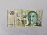 Singapore 5 Dollars 1999 Rara