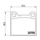 Placute frana Volvo 240 (P242, 240 Estate (P245), 260 (P262, 260 Coupe (P262), 260 Estate (P265), 740 (744), 740 Estate (745), 760 (704, 760 Estate (
