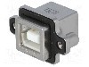 Conector USB B, in&amp;#351;urubare, pt. montare pe panou, AMPHENOL - MUSB-D111-30