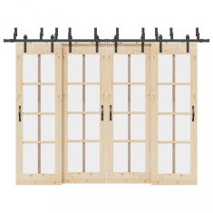 Gossi set feronerie pentru usi glisante, negru, 305 cm, otel