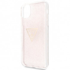 Husa de protectie, Guess Glitter Triangle, iPhone 11 Pro Max, Roz foto