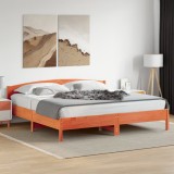VidaXL Cadru de pat fără saltea, maro ceruit 200x200 cm lemn masiv pin