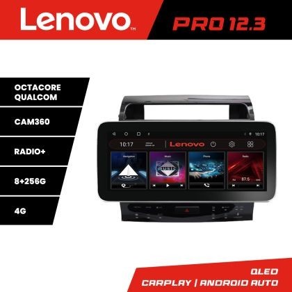 Navigatie Toyota Land Cruiser V8 L200 2009-2020 Lenovo Qled 12.3 inch Octa Core 8+256 360 DSP ADAS carplay android auto radio internet kit-381-type-b+