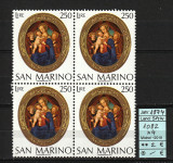 Timbre San Marino, 1974 | Crăciun 1974 - Madonă - Pictură | MNH | aph