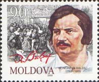 MOLDOVA 1999, Personalitati, Honore de Balzac, serie neuzată, MNH foto