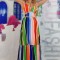 P775RR-100 Rochie Maxi din material lejer cu print multicolor